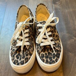 Platform Leopard Print Sneakers